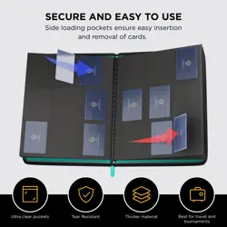 9 Pocket Zipper Binder for 360 Trading Cards - Side Load, TCG, MTG, Yugioh, S... - Image 4