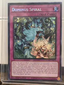 Yugioh! 1x Dominus Spiral DOOD-EN079 Secret Rare 1st Ed NM - Image 1