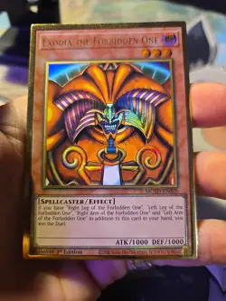 Yugioh Exodia the Forbidden One Gold Rare MGED-EN005 1st Ed Mint - Image 1