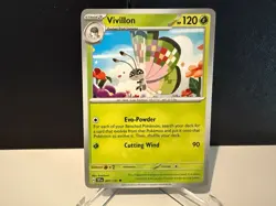 2024 Pokemon TCG 066 Vivillon 007 Surging Sparks Uncommon Card NM+ - Image 1