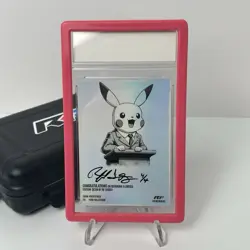 RF Limited Edition Art Card Custom Pikachu President Pokemon Holo /4 Time - Image 4
