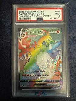 Pokemon TCG SWSH Champions Path Charizard VMAX Card 74/73 PSA 9 - Image 1