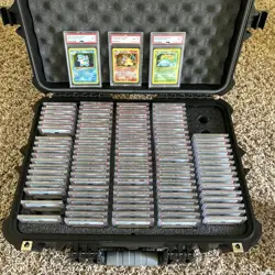Pokemon Complete Set Of all 102 Cards Base Unlimited Series All Psa 9 With Case - Image 1