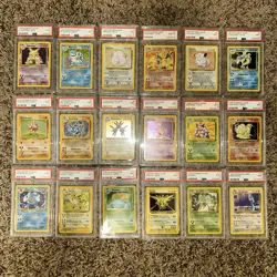Pokemon Complete Set Of all 102 Cards Base Unlimited Series All Psa 9 With Case - Image 5