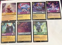 Lorcana Cards, 7 cards in random lot (see pics) - Image 1