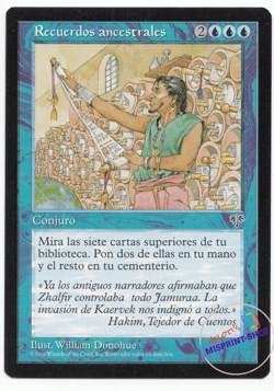 Ancestral Memories Spanish Mtg MISPRINT. Wrong Artist: DonohUe instead Donohoe - Image 1