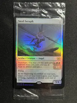 Steel Seraph Prerelease Foil Promo MTG Magic 2022 The Brothers' War NM/M Sealed - Image 1