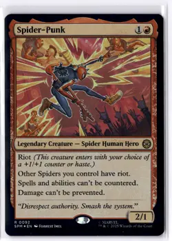 Spider-Punk 92 MTG Marvel's Spider-Man FOIL NM/M - Image 1