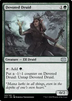 NM - Devoted Druid U Double Masters 2022 143 - Image 1