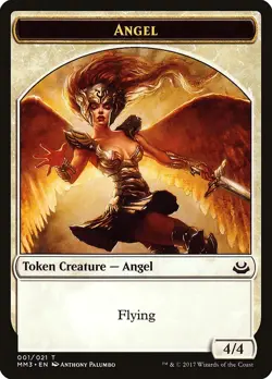 MTG ANGEL 4/4 FLYING TOKEN - MODERN MASTERS 3 TOKENS - Image 1