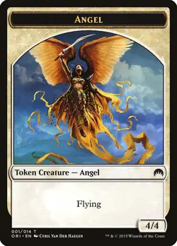 MTG ANGEL 4/4 FLYING TOKEN - MAGIC ORIGINS ORI TOKENS - Image 1