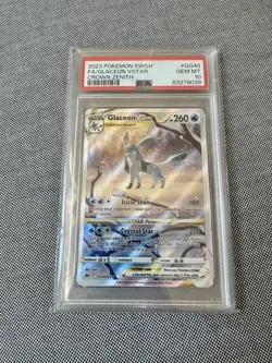 2023 POKEMON SWORD & SHIELD CROWN ZENITH #GG40 FULL ART/GLACEON VSTAR PSA 10 - Image 1