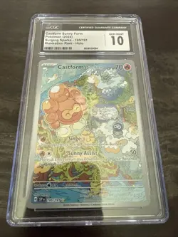 2024 Pokemon SV Surging Sparks Castform Sunny Form #195/191 CGC 10 DAMAGED - Image 1