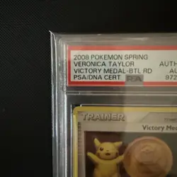 Pokemon Pikachu Victory Medal 2008 Battle Road Spring Promo Holo PSA 10 PSA/DNA - Image 2