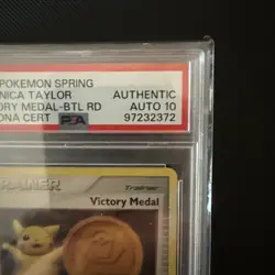Pokemon Pikachu Victory Medal 2008 Battle Road Spring Promo Holo PSA 10 PSA/DNA - Image 3