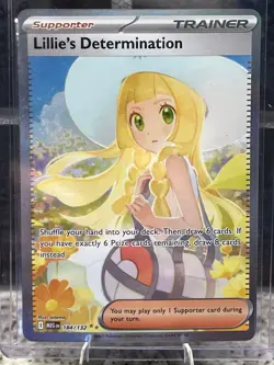 *MINT* English Lillie's Determination Pokemon SIR 184/132 Mega Evolutions - Image 1