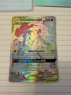 Pokemon TCG Reshiram & Zekrom GX Secret Rare 259/236 Sm-Cosmic Eclipse Holo- NP - Image 2