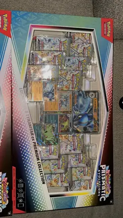 2 x Pokemon Prismatic Evolutions Lucario EX and Tyranitar EX Premium Collection - Image 1