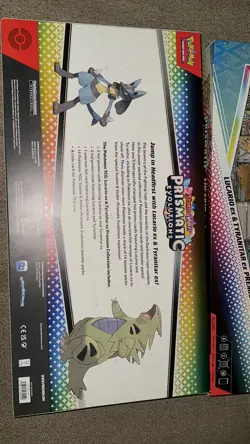 2 x Pokemon Prismatic Evolutions Lucario EX and Tyranitar EX Premium Collection - Image 2