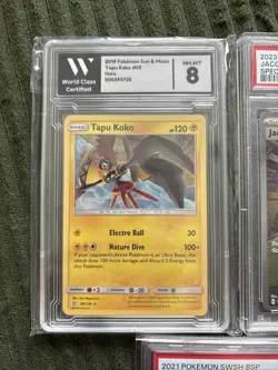 Pokemon Graded Lot Gold Star Greninja PSA 7, Jacq SIR PSA 8, WCC 8 Tapu Koko - Image 2