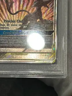 Pokemon TCG Espeon & Deoxys GX SM240 Black Star Promo Tag Team Full Art PSA 8 - Image 5