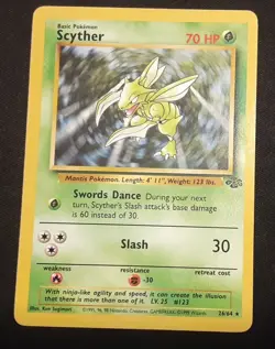 Scyther 26/64 Jungle Regular Rare Pokemon Vintage TCG LP/MP - Image 1