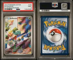 Bulbasaur Illustration Rare Pokemon Scr En-Stellar Crown 143 NM PSA 9 - Image 3
