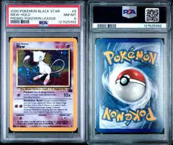 2000 POKEMON PROMO BLACK STAR 9 MEW HOLO POKEMON LEAGUE PSA 8 - Image 3