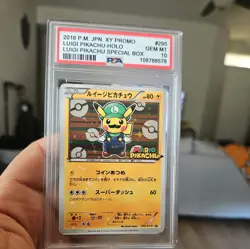 custom made gift 2016 Pokemon XY Promo Japanese Luigi Pikachu #295XYP PSA 10 - Image 4