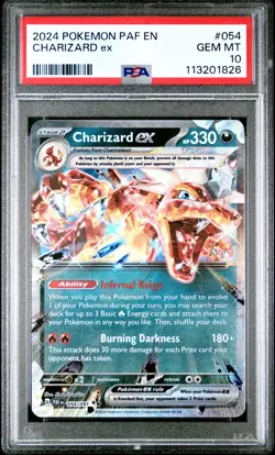 2024 Pokemon Charizard ex - Paldean Fates - 054/091 - PSA 10 GEM MINT - Image 2