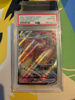 Pokemon SWSH Chilling Reign Blaziken VMAX Full Art 021/198 PSA 10 - Image 1