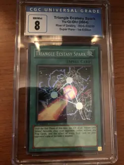 Triangle Ecstasy Spark 2004 CGC 8 Mint Super 1st RDS-EN039 Yugioh CS2 - Image 1