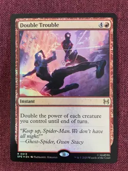 Double Trouble FOIL NM/M MTG Spiderman Eternal Magic Card Red Rare - Image 1