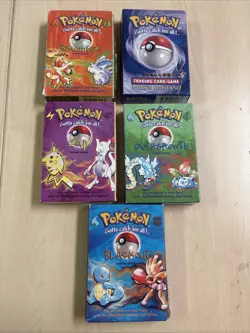 LOT OF POKEMON TCG THEME DECK BOXES - BLACKOUT,ZAP,OVERGROWTH,BRUSHFIRE-NO CARDS - Image 1