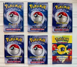 Vintage 5 Pokemon TCG Rule Books Versions 1, 2, 3, & Advanced 2,3 & Card List - Image 1