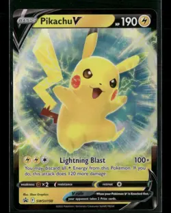 Pikachu V - SWSH198 Pokemon SWSH: Sword & Shield Promo Cards Promo NM - Image 1