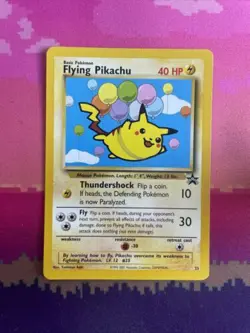 Pokemon Card Flying Pikachu Black Star Promo 25 Near Mint - Image 1