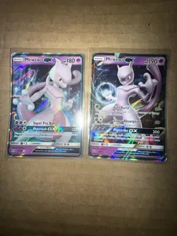 Pokemon 4 Card Charizard GX & Mewtwo GX Bundle Lot - NM TCG - Image 4