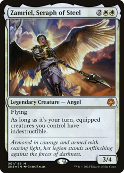 FOIL Zamriel, Seraph of Steel [Game Night: Free-for-All] M/NM MTG Magic - Image 1