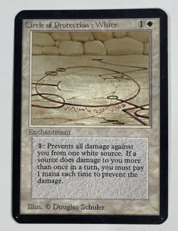 Circle Of Protection: White Alpha LP Light Play MTG Magic The Gathering B - Image 1