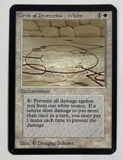 Circle Of Protection: White Alpha LP Light Play MTG Magic The Gathering A - Image 1