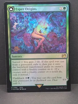 Esper Origins Final Fantasy 6 FFVI Prerelease FOIL MTG Magic stamped promo NM - Image 1