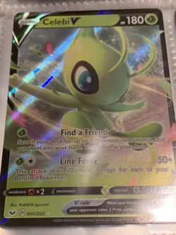 Pokemon TCG Celebi V Sword & Shield Base Set 001/202 Holo Ultra Rare - Image 1