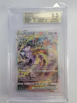 POKEMON MEWTWO VSTAR CROWN ZENITH GALARIAN GALLERY GG44 BGS 9.5 GEM MINT - Image 1