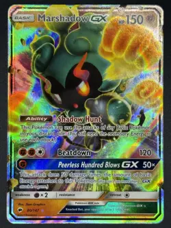 Marshadow GX 80/147 Pokemon TCG Sun & Moon: Burning Shadows Ultra Rare NM - Image 1