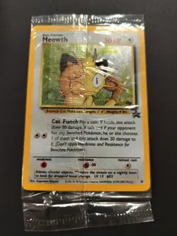 Meowth 10/53 1999 Wotc Promo Holo Big Swirl Sealed Pokemon TCG - Image 1