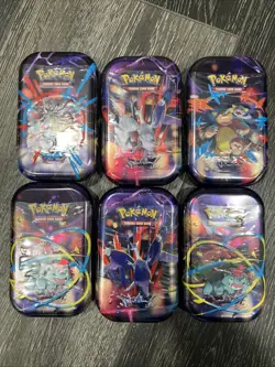 TCG Pokemon Mega Evolutions Mega Heroes Mini Tins | Set Of 6 | Sealed - Image 1