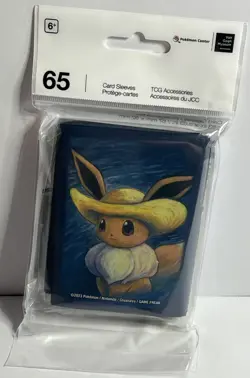 Sealed Eevee w/ Straw Hat Pokemon Center x Van Gogh Museum 65 CT Sleeves - Image 1