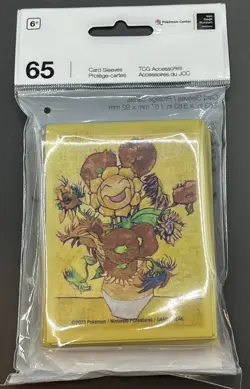Sealed Sunflora Inspired By Sunflowers Pokemon Van Gogh Museum 65 CT Sleeves - Image 1