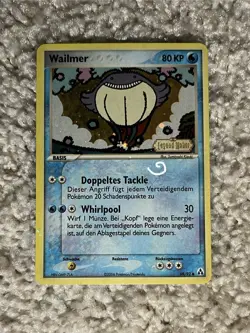 Wailmer Reverse Stamp Pokemon 2006 EX Legend Maker German 69 Holo Bleed Swirl LP - Image 2